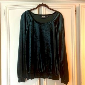 Anthropologie Maeve green “velvet” pullover